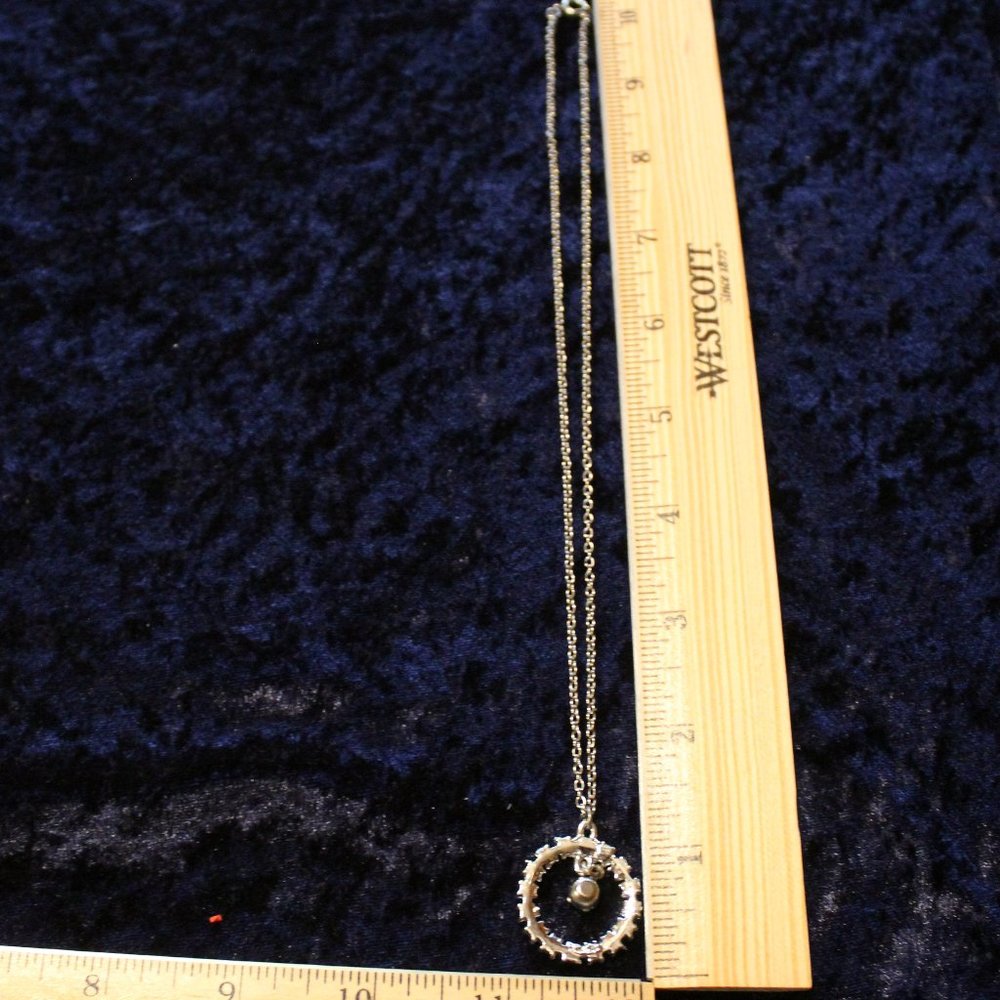 Circle Rhinestone Necklace - Picture 2 of 2